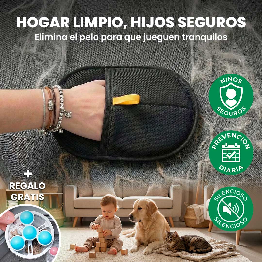 Guante Quita Pelos Rápido Reutilizable